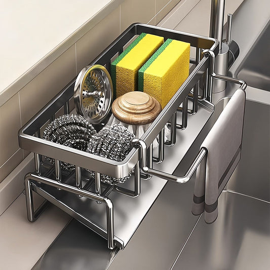 Low Profile Tilted Dish Drying Rack-Cream White 02 Kemu |Fashion Home Kitchen Beauty