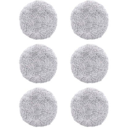 6 Pcs Washable Mop Cloth Compatible with HOBOT 168 and 188 Microfiber Mop Glass Cleaning Robot Reusable Accessories Gray