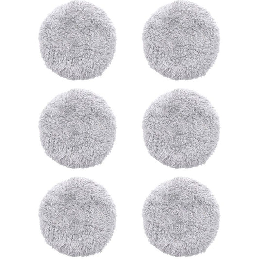 6 Pcs Washable Mop Cloth Compatible with HOBOT 168 and 188 Microfiber Mop Glass Cleaning Robot Reusable Accessories Gray