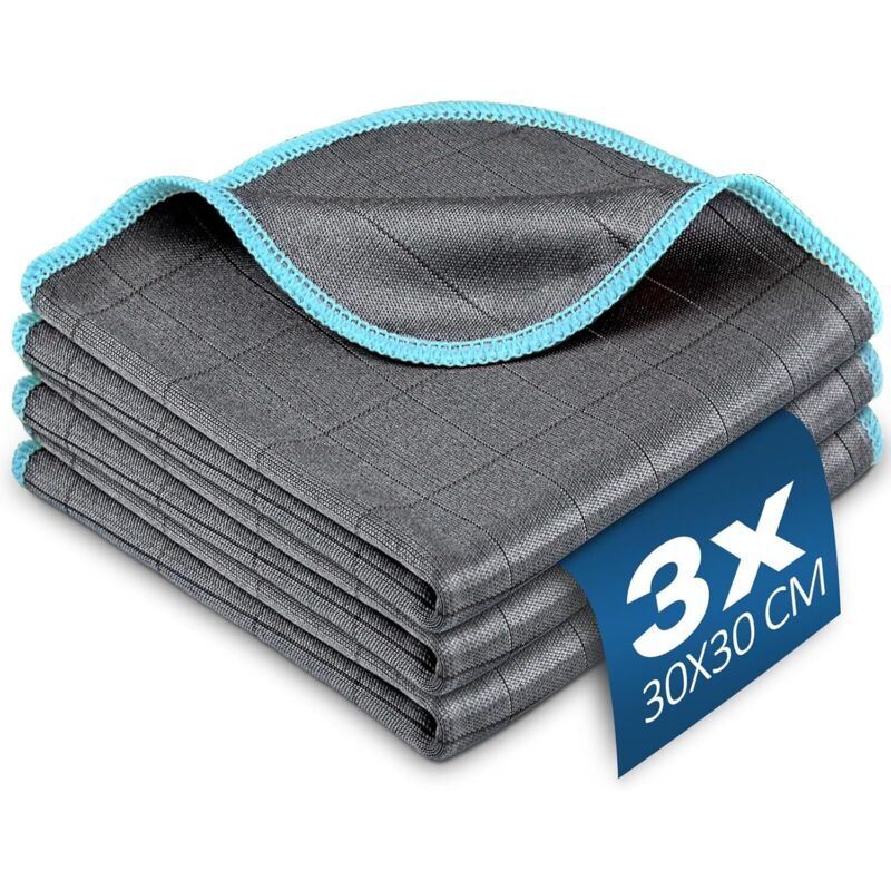 400GSM Microfiber Carbon Magic Cloth Cleaning Towel Washable Non Trace Absorbent Polishing Towel Kemu |Fashion Home Kitchen Beauty