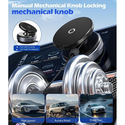 Magnetic Suction Cup Car Phone Holder Compatible with MagSafe Black, for Mirror and Glass and Gym Kemu |Fashion Home Kitchen Beauty