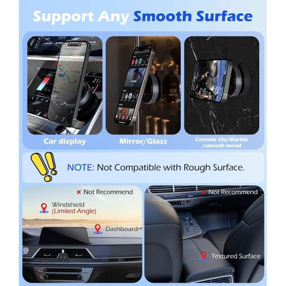 Magnetic Suction Cup Car Phone Holder Compatible with MagSafe Black, for Mirror and Glass and Gym Kemu |Fashion Home Kitchen Beauty