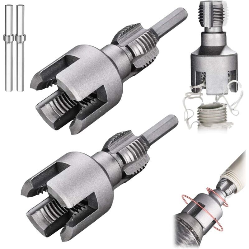 and Integrated Internal and External Pipe Threading Tool and, Pipe Repair and Dfayu Suitable for Electric Drill Thread Cutting, 0.5 in, 0.75 in Kemu |Fashion Home Kitchen Beauty
