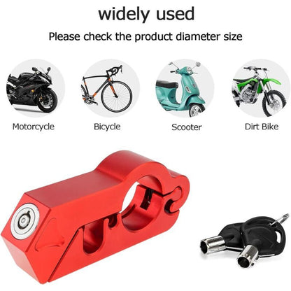 Motorcycle Brake Lock Red, Theft Security Lock Aluminum Alloy Motorcycle Handlebar Lock Anti Kemu |Fashion Home Kitchen Beauty