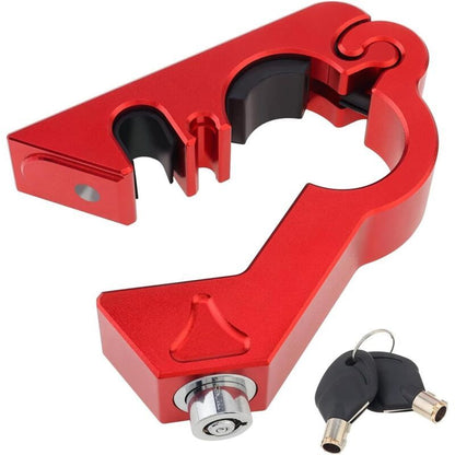 Motorcycle Brake Lock Red, Theft Security Lock Aluminum Alloy Motorcycle Handlebar Lock Anti Kemu |Fashion Home Kitchen Beauty