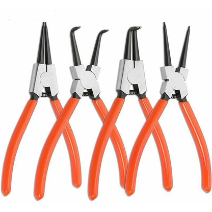 4 Pcs Circlip Pliers Length, Trimming of the Tip Clamp for Internal and External Circlip with Bag, 180mm, 1.6 mm Kemu |Fashion Home Kitchen Beauty