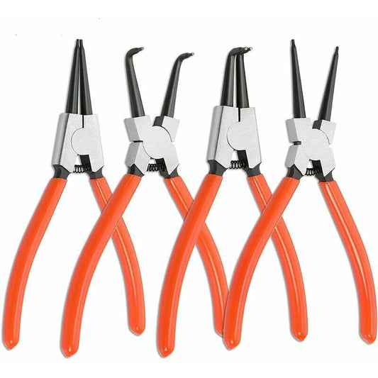 4 Pcs Circlip Pliers Length, Trimming of the Tip Clamp for Internal and External Circlip with Bag, 180mm, 1.6 mm Kemu |Fashion Home Kitchen Beauty