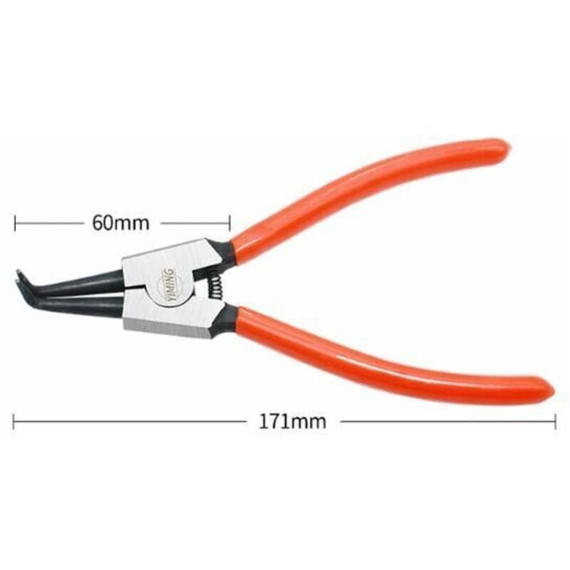 4 Pcs Circlip Pliers Length, Trimming of the Tip Clamp for Internal and External Circlip with Bag, 180mm, 1.6 mm Kemu |Fashion Home Kitchen Beauty