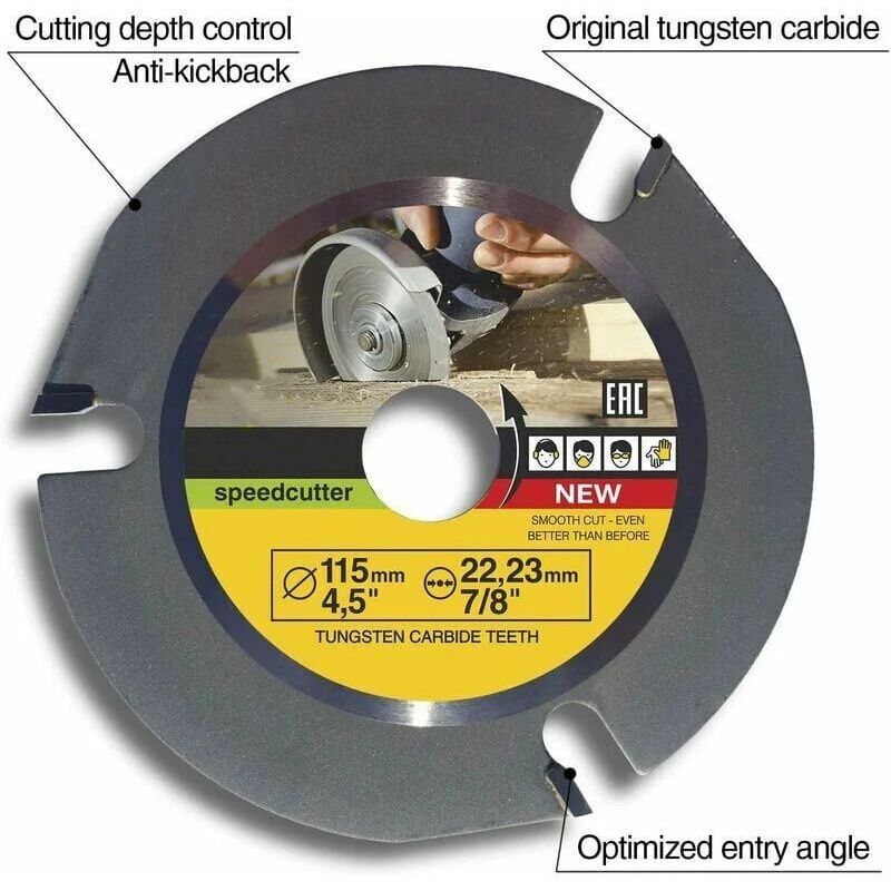 Carving Grinder Disc for Cutting Wood, Shaping and Grinding, 115mm Kemu |Fashion Home Kitchen Beauty