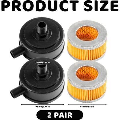 2 Pcs Filter Compresseur of Air of Thread of Admission of Silencieux with Cover in Plastic, 20 mm Kemu |Fashion Home Kitchen Beauty