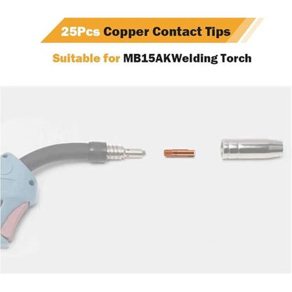25 Pcs Contact of Nozzles of for Nozzle a Gas and Gas Without Torch of Welding MIG and MAG Consumables a MIG Welder MIG Kemu |Fashion Home Kitchen Beauty