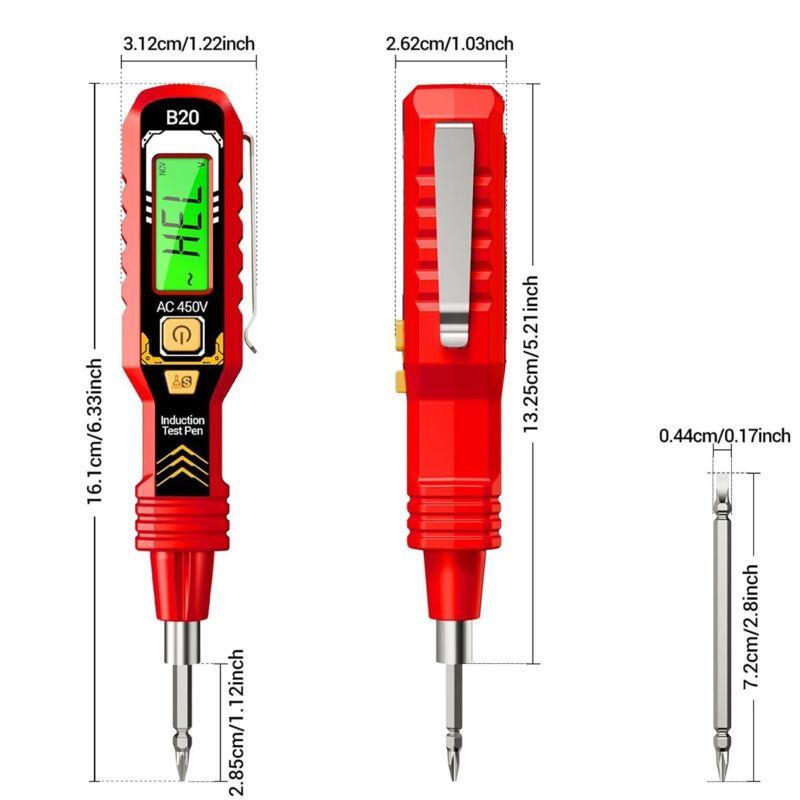 Testeur of Tension Tool for Electricite Multimetre Digital of Test Electric Localisateur of Disjoncteur with Light LED Kemu |Fashion Home Kitchen Beauty