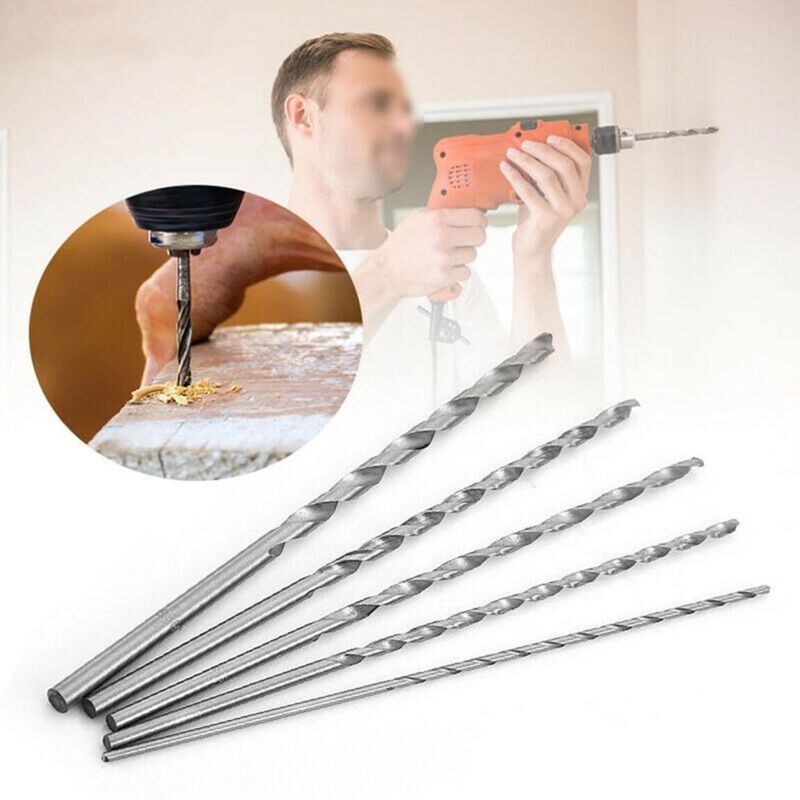 2 Pcs HSS Twist Drill Bits Extra Long Straight Shank Drill Bits Diameter Overall Length, 4mm, 200mm, 4mm Diameter Kemu |Fashion Home Kitchen Beauty