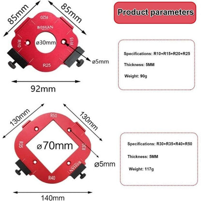 2 Pcs Router Jigs for Wood, Worktop Jig Arc Angle Positioning Jig 1, Router Jigs for R10 R15 R20 R25 R30 R35 R40 R50 Routers, 4 in Kemu |Fashion Home Kitchen Beauty