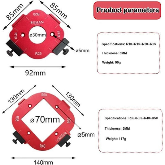 2 Pcs Router Jigs for Wood, Worktop Jig Arc Angle Positioning Jig 1, Router Jigs for R10 R15 R20 R25 R30 R35 R40 R50 Routers, 4 in Kemu |Fashion Home Kitchen Beauty