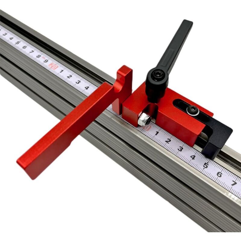 Stop of Rail of Guide Type 75, Type 75, Tools a Hand Limiter of Carpentry Stop of Rail of Miter Type 75, Locator of Chute in Alloy of Aluminum Kemu |Fashion Home Kitchen Beauty
