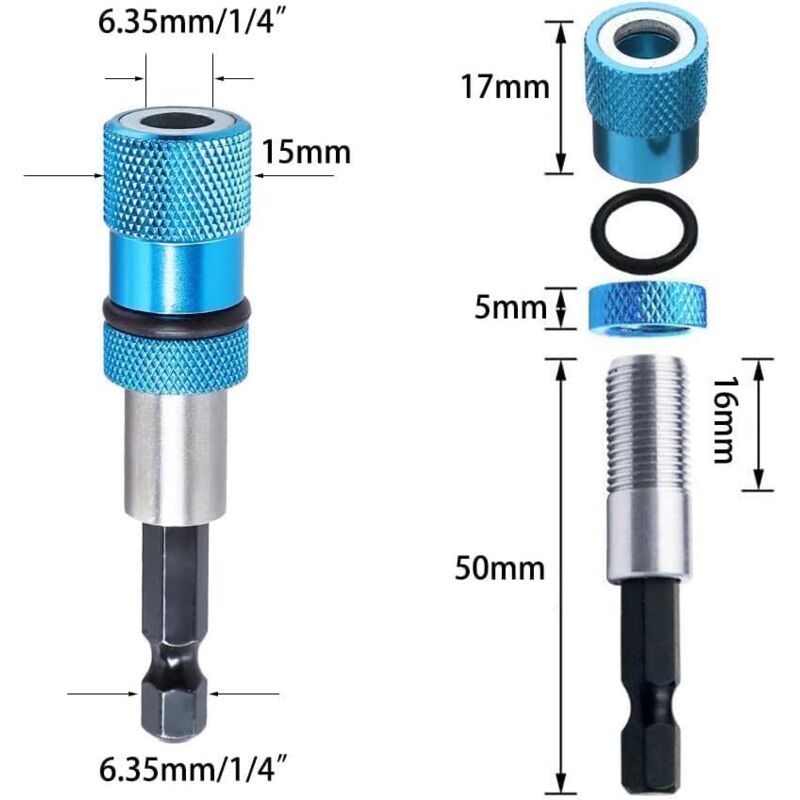 3 Pcs Quick Hex Shank Adjustable Screw Depth Change Magnetic Bits for Drywall for Cordless Screwdrivers and Hand Drills, 0.25 in Kemu |Fashion Home Kitchen Beauty