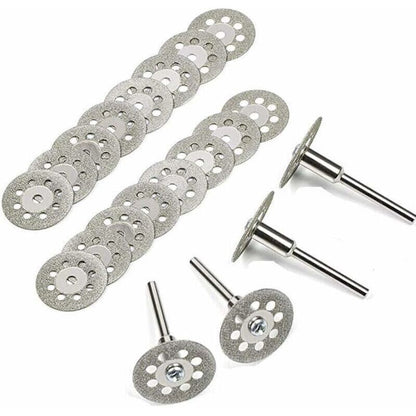 20 Pcs Disque Diamant of Cutting Diamant Mini Disques a Tronconner with Mandrins Tiges for Rotatifs for Tools Glass Gemmes of Cutting, 22mm Kemu |Fashion Home Kitchen Beauty