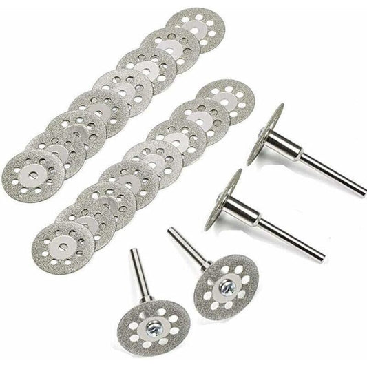 20 Pcs Disque Diamant of Cutting Diamant Mini Disques a Tronconner with Mandrins Tiges for Rotatifs for Tools Glass Gemmes of Cutting, 22mm Kemu |Fashion Home Kitchen Beauty
