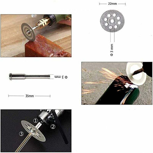 20 Pcs Disque Diamant of Cutting Diamant Mini Disques a Tronconner with Mandrins Tiges for Rotatifs for Tools Glass Gemmes of Cutting, 22mm Kemu |Fashion Home Kitchen Beauty