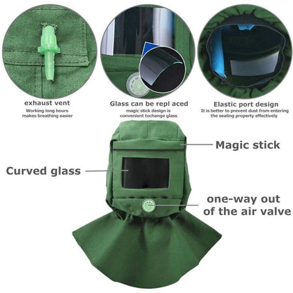 Sandblasting Hood Anti-Dust Heat, Scratch Windproof, Resistant Canvas Hood Neck Protector Face Protection Kemu |Fashion Home Kitchen Beauty