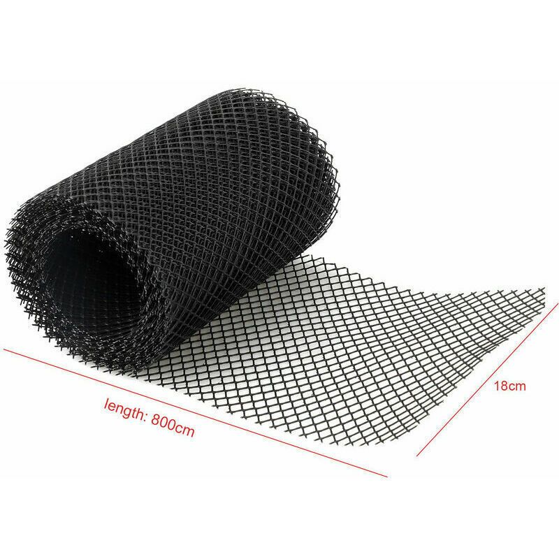 Plastic Gutter Guard Mesh with 10 Clip Hooks Leaf Protection Net, 18 X 800 cm, 800 cm