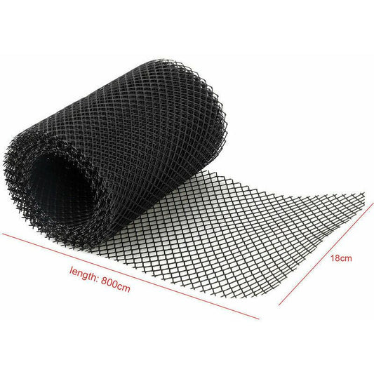 Plastic Gutter Guard Mesh with 10 Clip Hooks Leaf Protection Net, 18 X 800 cm, 800 cm