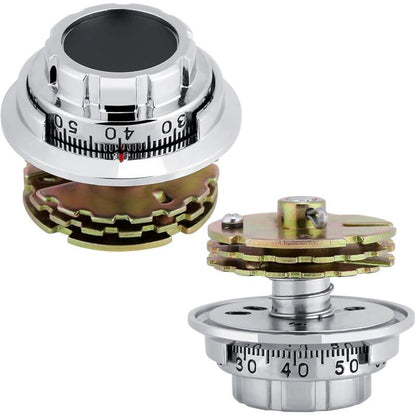 Metal Combination Padlock with Disc Code Anti-Theft Robust, Chrome Jewelry, Cabinets Diameter, for Safes, 6.6 cm Diameter