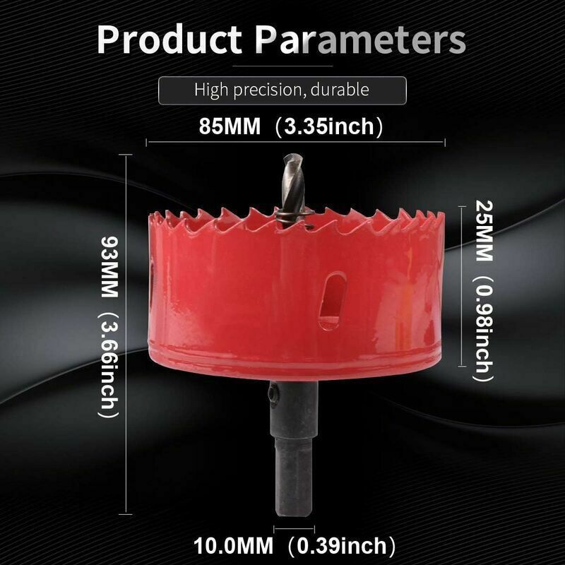 Bi Wood, Hose Drywall, Plastic Aluminum, Fiberboard of Metal Hole Saw Hole Saw for Iron, 85mm Kemu |Fashion Home Kitchen Beauty