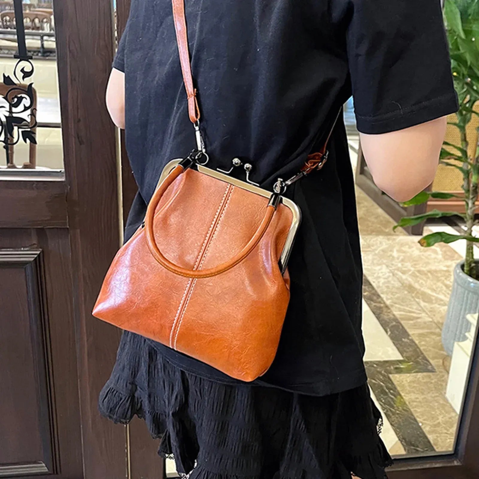 Soft Leather Crossbody Bag for Women, Multi Pocket Lightweight Shoulder Purse and Handbag Kemu |Fashion Home Kitchen Beauty