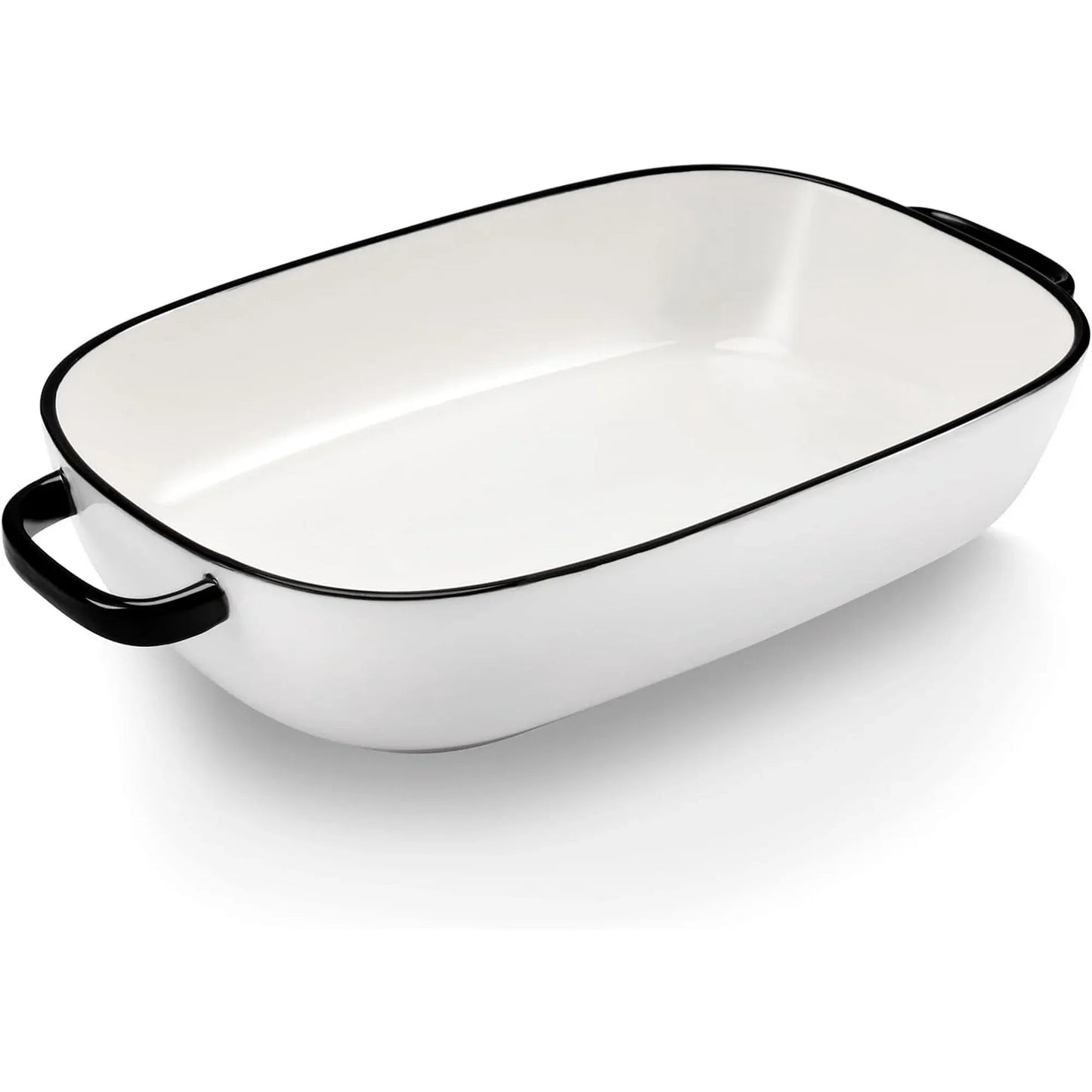 White Ceramic Rectangular Baking Dish, Oven Microwave Refrigerator Disinfection Cabinet and Dishwasher Safe Casserole Pan, 6 Quart, 16 x 11 in Kemu |Fashion Home Kitchen Beauty