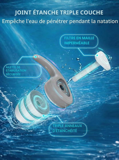 3 Pair Reusable Silicone Swimming Earplugs for Children Age 4 to 12, Waterproof Ear Protection