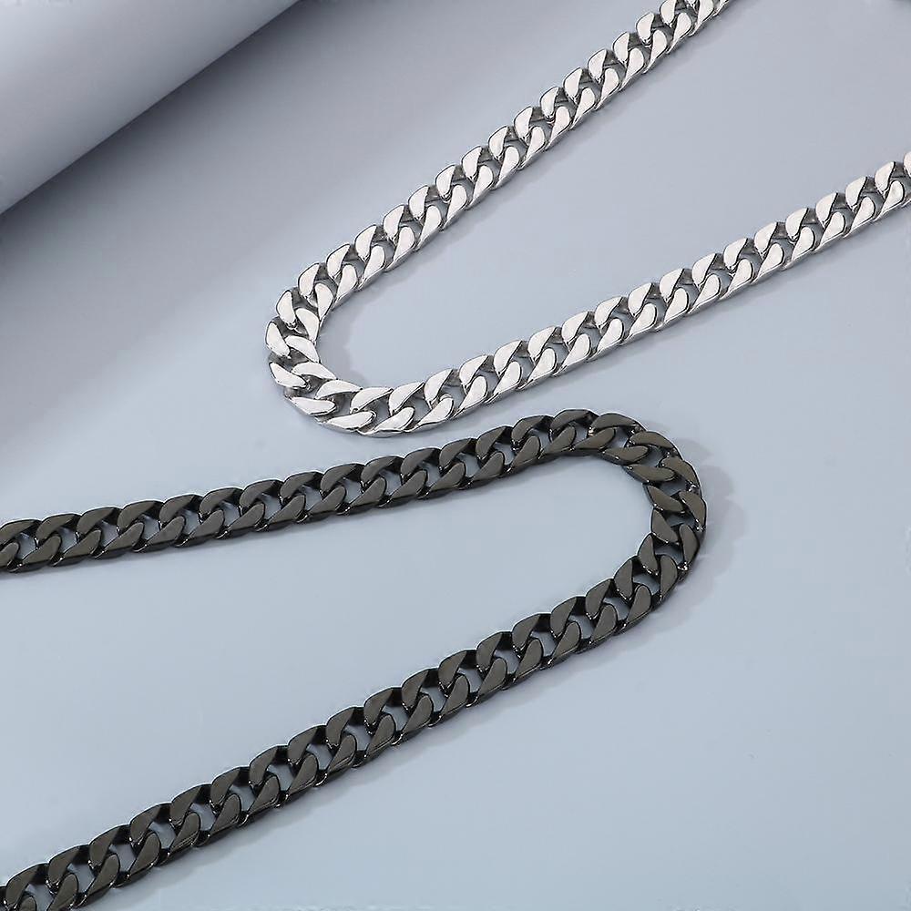 Necklace for Men 50/60CM 316L Stainless Steel 15MM Width Curb Cuban Link Chains On Neck Jewelry Men's Necklace Accessories (Multicolor, 50CM) Kemu |Fashion Home Kitchen Beauty