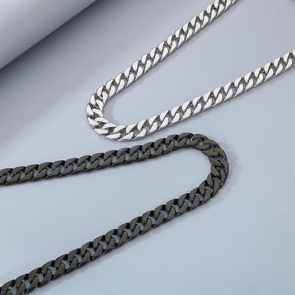 Necklace for Men 50/60CM 316L Stainless Steel 15MM Width Curb Cuban Link Chains On Neck Jewelry Men's Necklace Accessories (Multicolor, 50CM) Kemu |Fashion Home Kitchen Beauty
