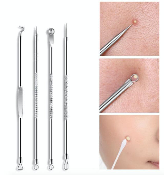 4-pack Blackhead Remover Tool, Silver