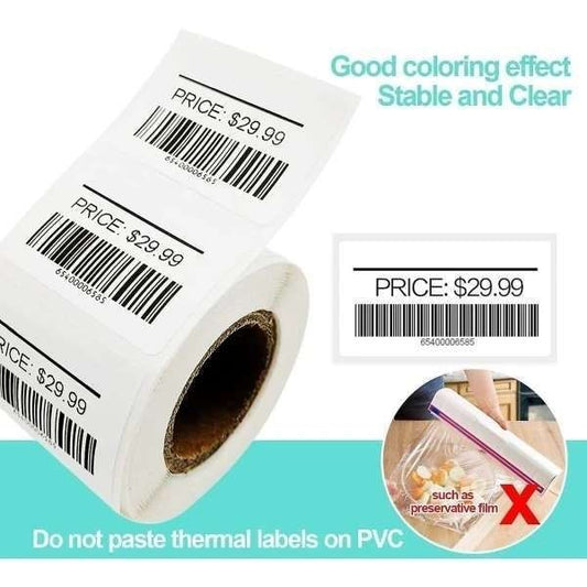 1000pcs White Self-Adhesive Labels, 50x70mm
