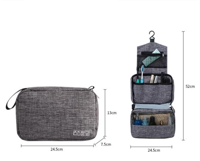 Hanging Toiletry Bag for Travel, Dark Blue