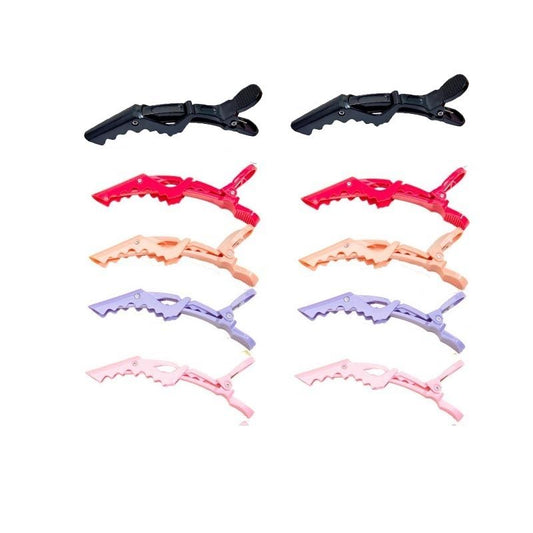 6pcs Hair Clips Crocodile Clip Hairdressing Clips, for Salon Styling