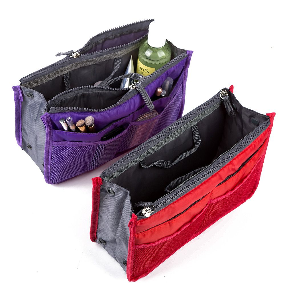 Toiletry bag set Purple, with bags in a bag design