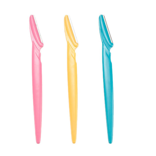 3-Pack Eyebrow and Beard Knife Set, Multicolor
