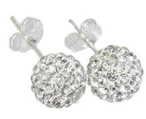 Sparkling Silver Earrings, 10mm Kemu |Fashion Home Kitchen Beauty