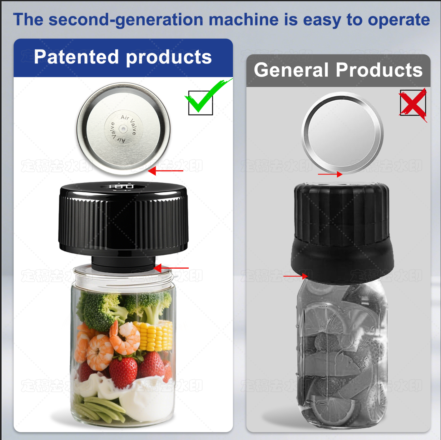 Portable Mason Jar Vacuum Sealer White, Rechargeable Electric Jar Sealer with LED Display, One-Touch Operation, Type-C Charging, for Mason Jars, Vacuum Bags & Lunch Boxes Kemu |Fashion Home Kitchen Beauty