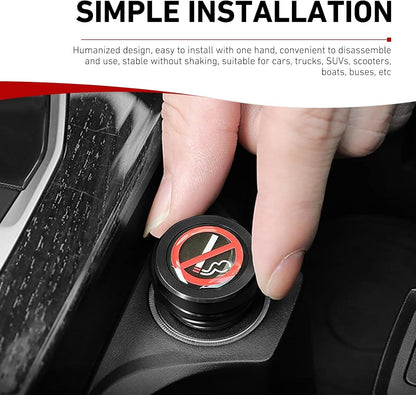 Car Cigarette Lighter Socket Cover, No Smoking Sign Safety Cap with Sealing Rubber Ring, Waterproof Anti-rust Decorative Plug, 12 Volt Power Source Car Outlet Protector (Black) Kemu |Fashion Home Kitchen Beauty