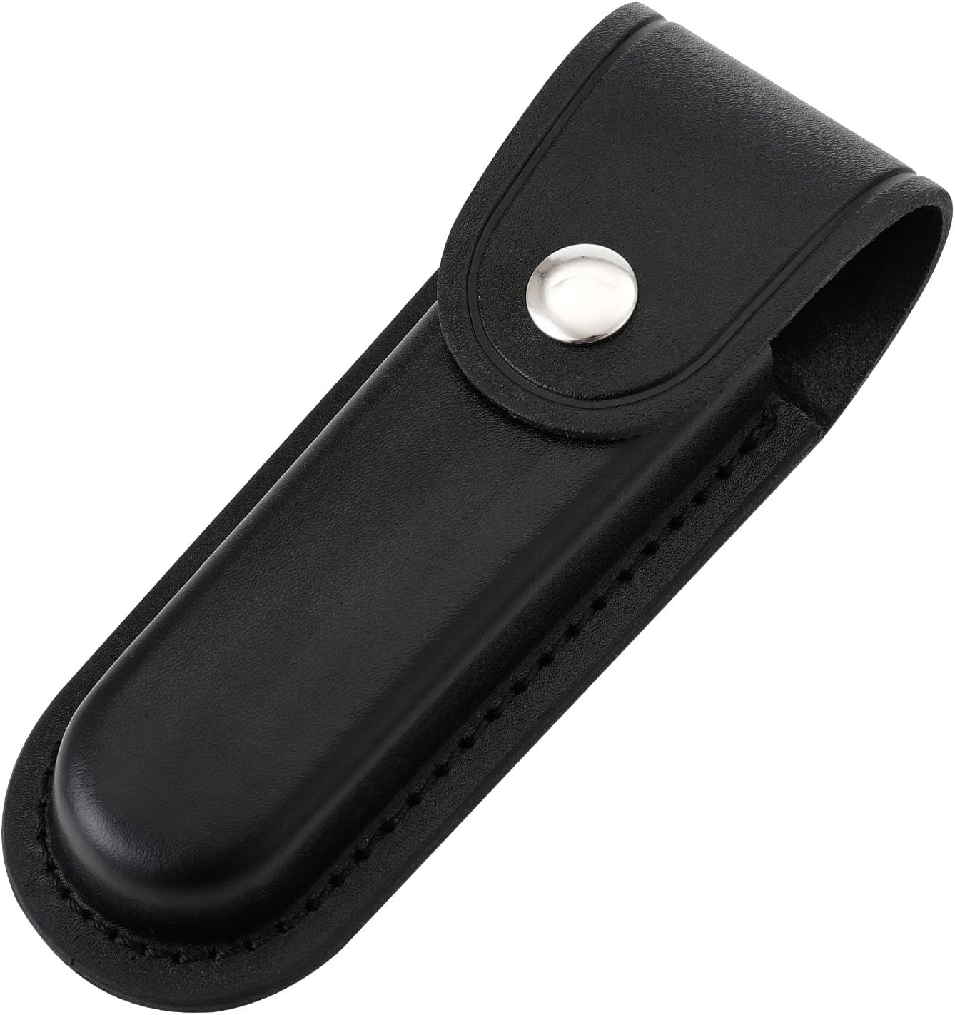 Pocket Knife Sheath, 5" Folding Pocket EDC Knife Case, Portable Pouch Knife Leather Holster with Snap Closure and Belt Loop, Accessory for Outdoor Climbing, Camping, Cycling and Hiking, Black Kemu |Fashion Home Kitchen Beauty