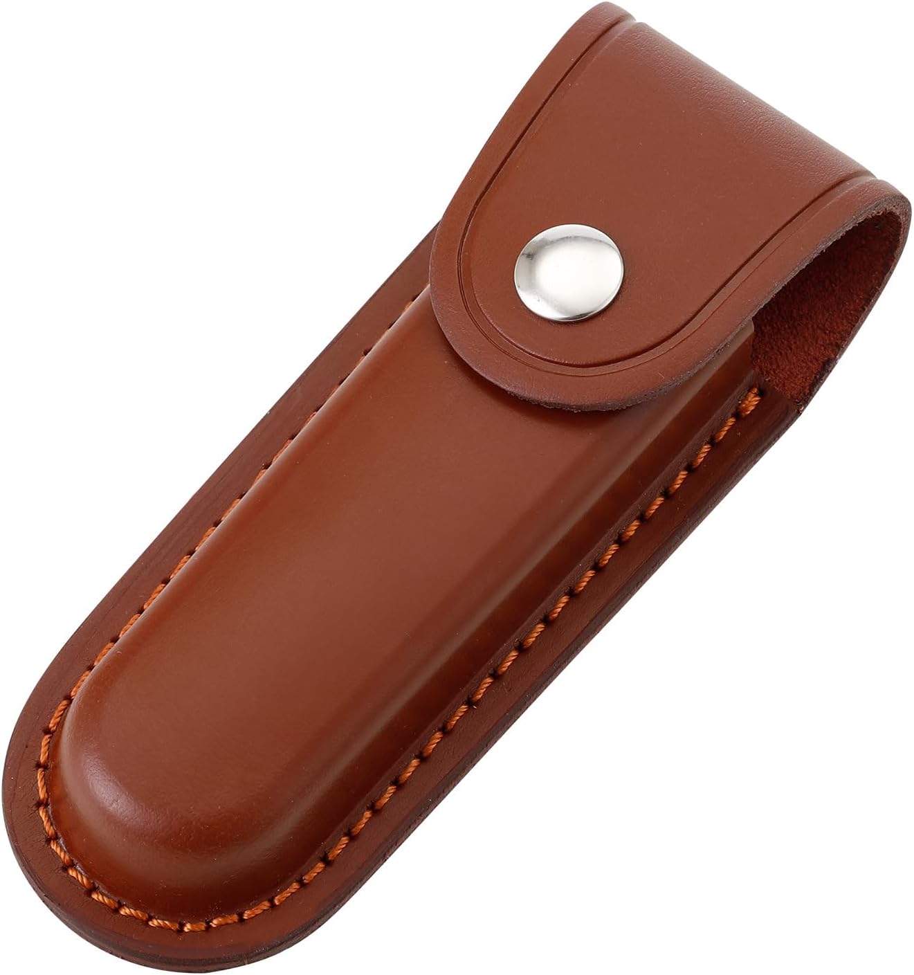 Pocket Knife Sheath, 5" Folding Pocket EDC Knife Case, Portable Pouch Knife Leather Holster with Snap Closure and Belt Loop, Accessory for Outdoor Climbing, Camping, Cycling and Hiking, Brown Kemu |Fashion Home Kitchen Beauty