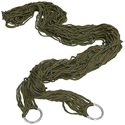 Green Nylon Hammock Net Breathable Mesh Lightweight Portable Quick-Drying for Camping Garden Travel 1 Piece