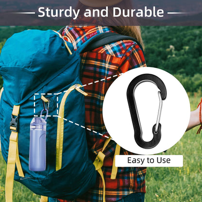 6pcs Aluminum Small Carabiner Clip, 2 Inch Carabiner Keychain Clasp Spring D Ring for Hanging Home KeyRings Hook Paracord Lanyard Keychain Pet Collar Hiking Camping Fishing Accessories (Assorted) Kemu |Fashion Home Kitchen Beauty