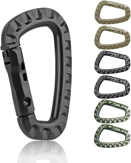 Tactical Gear Carabiner Keychain Clip Plastic D-Rings Large Key Chain Heavy Duty Snap Hook for Backpack, Belt, Keyrings, Bags, Bottle, Tent, Camping Kemu |Fashion Home Kitchen Beauty