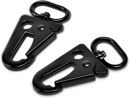 6 Pack Paracord Lanyard Accessories 3/4" Rifle Sling Clips Metal Swivel Snap Hook Keychain Carabiner Key Chain for Keyrings (Black) Kemu |Fashion Home Kitchen Beauty