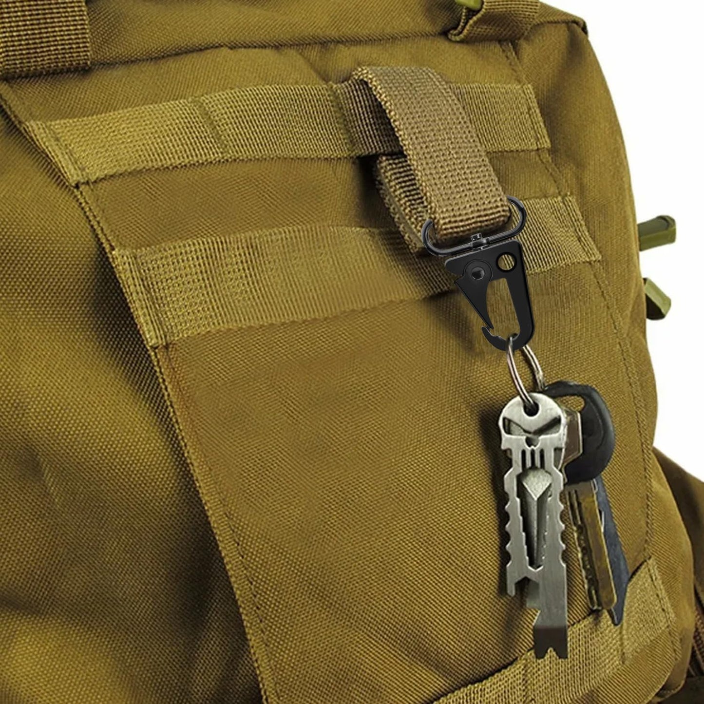 6 Pack Paracord Lanyard Accessories 3/4" Rifle Sling Clips Metal Swivel Snap Hook Keychain Carabiner Key Chain for Keyrings (Black) Kemu |Fashion Home Kitchen Beauty
